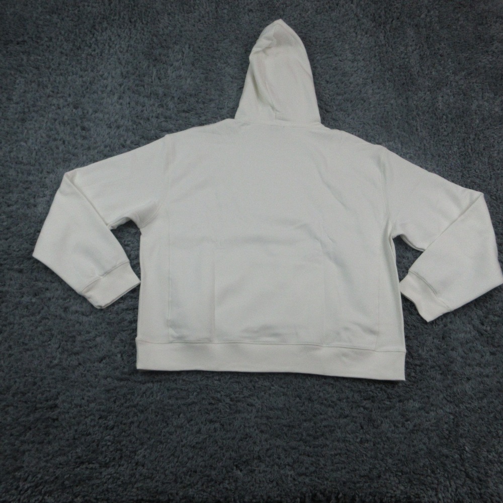 Express Mens XL Off White Solid Pullover Hoodie Sweatshirt NWT - Picture 12 of 13